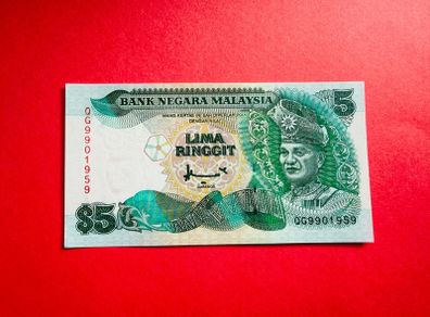 Malaysia  5  Ringgit. 1995  Pick. 35  ( Uncirculated).