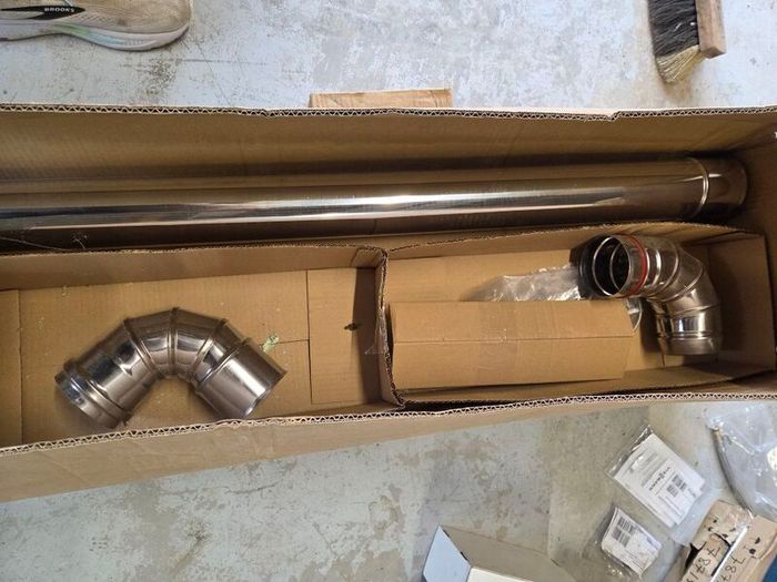 grant vortex boiler flue parts and plume kit, blue and orange system.