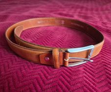Michaelis brown leather belt