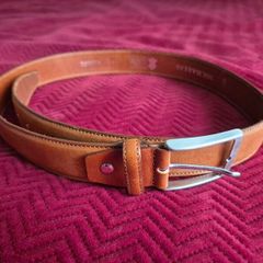 Michaelis brown leather belt
