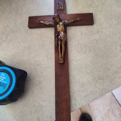 Vintage Sealed Wooden Crucifix  WALL HANGING Catholic INRI