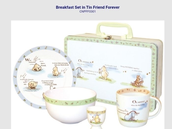 Winning the pooh breakfast set