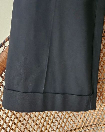 Topshop Y2K mid rise black flared wide leg ladies trousers Size 10
