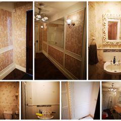 Painting tiling wallpaper