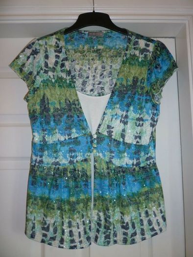 Per Una M&S Sequins Dressy Top-faux Inner Cream Top. 14 Medium. Immaculate