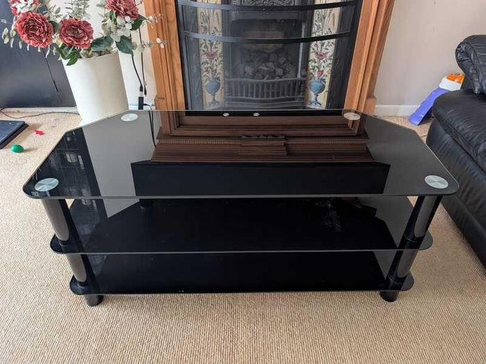 Black Glass TV Unit / Media Console Dublin 18
