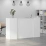 Reception Desk White 180x50x103.5 cm Engineered Wood Image 2