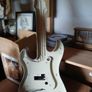 Vintage Blue Neon Light Clock Guitar Image 6