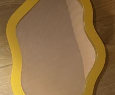 H&M Home shatterproof yellow mirror 33 x 25cm