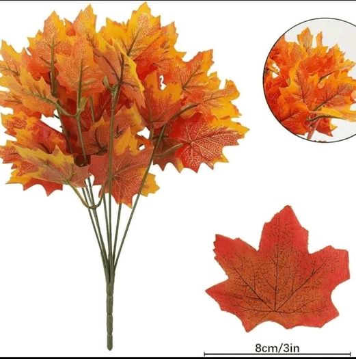 Artificial Maple Leaf Bouquet X 4