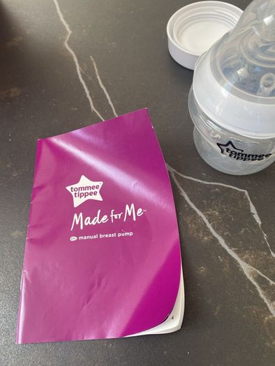 Tommy Tippee . Made for Me single manual breast pump.
