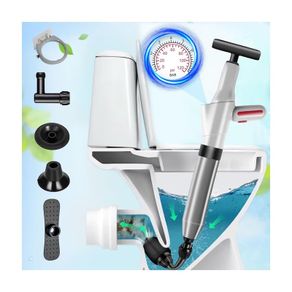 Brand New High Pressure Drain Cleaner Pump Toilet Plunger with Air Pressure Gauge