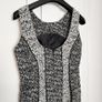 H&M Black White Textured Sleeveless A-Line Mini Skater Dress 8UK/36EU Image 4