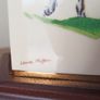 Vintage "Pointers of London & Edinburgh" porcelain  table lamp with wooden base and horse racing theme  height 30cm Image 9