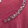 purple jewel neck cardigan size 16 like new Image 2