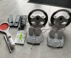 Nintendo Wii accessories power supply steering wheel