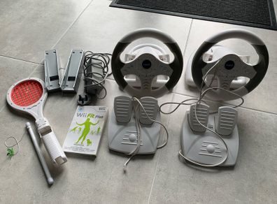 Nintendo Wii accessories power supply steering wheel