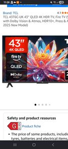 44" TLC 4k Smart led tv qled