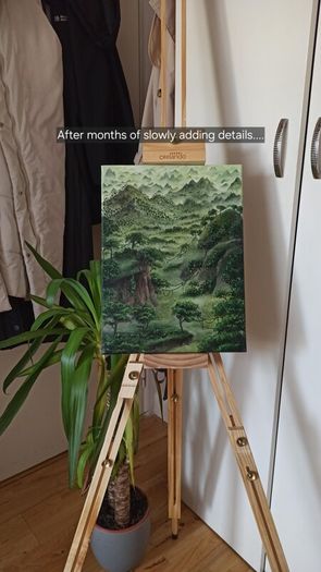 'The depths' original jungle painting