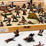 Antique stamped lead toys in carrier box Image 2