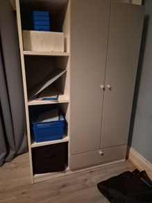 Kids Wardrobe with bookshelf