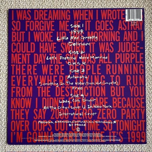 Prince 1999, Original Pressing, Double Album