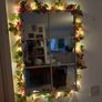 Mirror with flowers & fairy lights Image 2