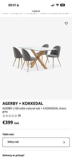 table and 4 chairs