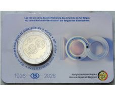 Belgium 2 Euro Brilliant Uncirculated Coin 2026 - 100 years NMBS (National Railway Company)