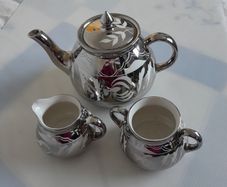 Teapot Set 1950s Lustre Ware
