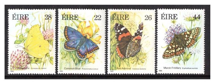 1985 Ireland Fauna & Flora: Butterflies Commemorative Stamps Mint Never Hinged (MNH)