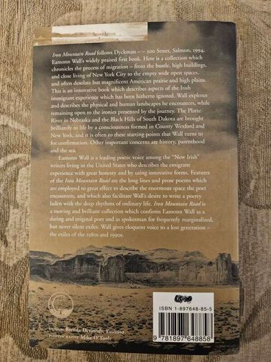Iron Mountain Road. By Eamonn Wall. First Edition Paperback In Good Condition. See Photos For Same.