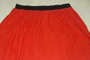 Red Pleated Skirt
