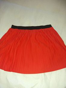 Red Pleated Skirt