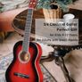3/4 Classical Guitar for Kids Teenager Students Beginners with Nylon-String (36 Inches, Red Glossy) Image 8