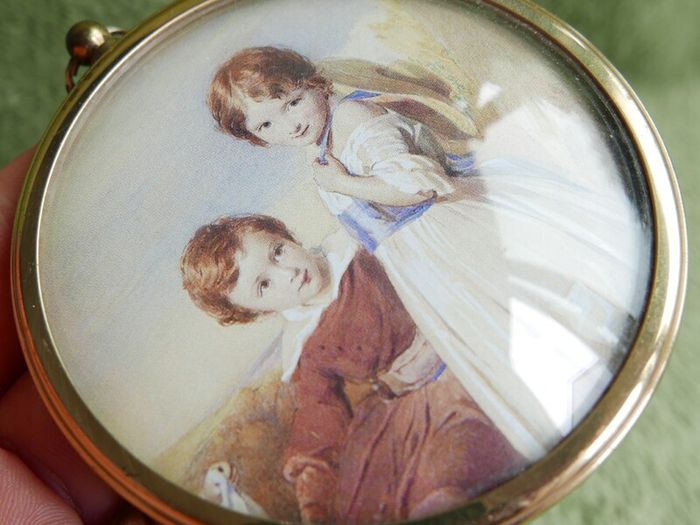 Miniature Portrait of 'The Age of Innocence' By Sir Joshua Reynolds From The Miniature World Of Peter Bates and The Miniature World Of Peter Bates The Swinburne Children