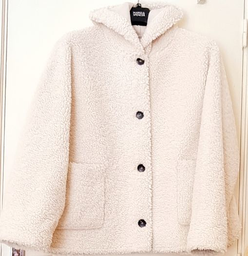 Zara Faux Shearling Jacket with Hood XXL