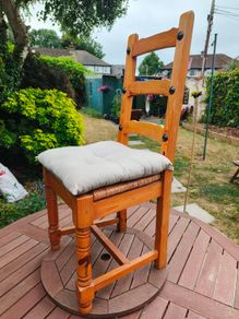 4 Wooden Dining chairs with cushions