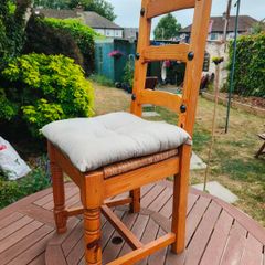 4 Wooden Dining chairs with cushions