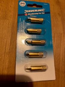 Silverline Woodburning Pen Tips x5 Set (New)
