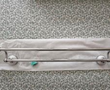 Double towel rail - chrome