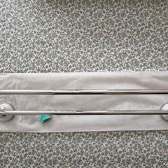 Double towel rail - chrome