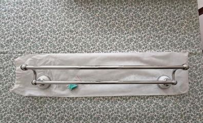 Double towel rail - chrome