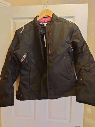 ladies black Girona motorbike jacket