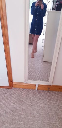Denim Mini Dress - Size 6