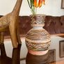 Vintage Hand Thrown Studio Bottle Vase MCM Scandinavian Modern in Style Image 2