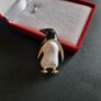 Enamel Penguin Brooch Pin | Gold Tone Animal Lapel Pin Cute Arctic Bird Jewelry Gift for Nature Lover (X06) Image 3
