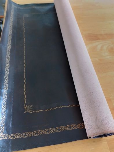 Real Leather Inlay with Gold Tooling Brown&Tan Lengths