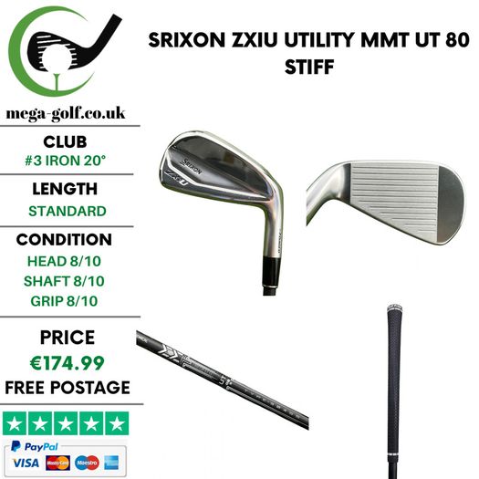 Srixon ZXiU Utility #3 Iron 20 Degree / MMT UT 80 Stiff