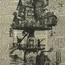 Framed Art Print of Steampunk Aerial House Image 2